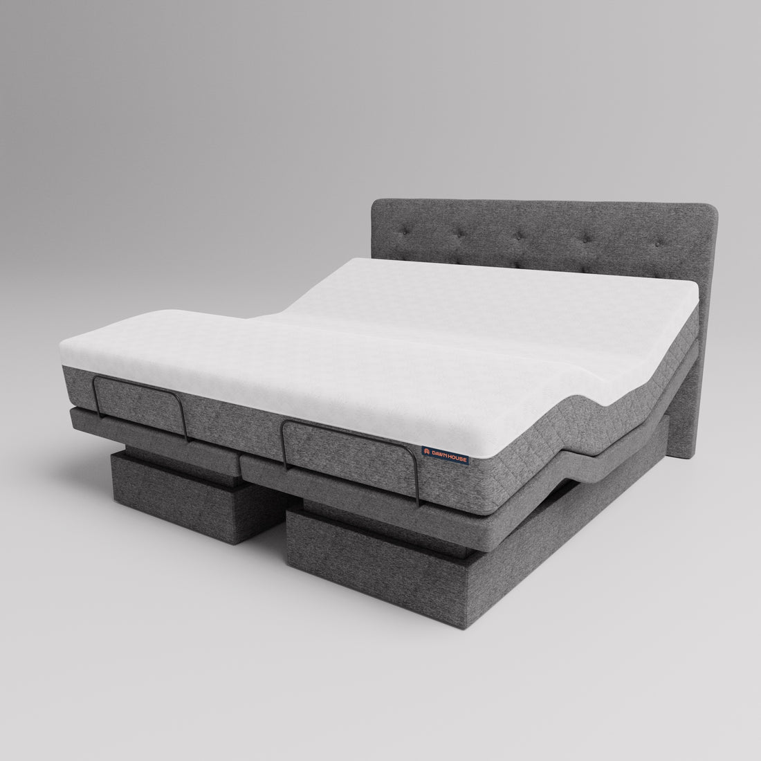 Dawn House King BedBase + MattressWith HeadboardSlate