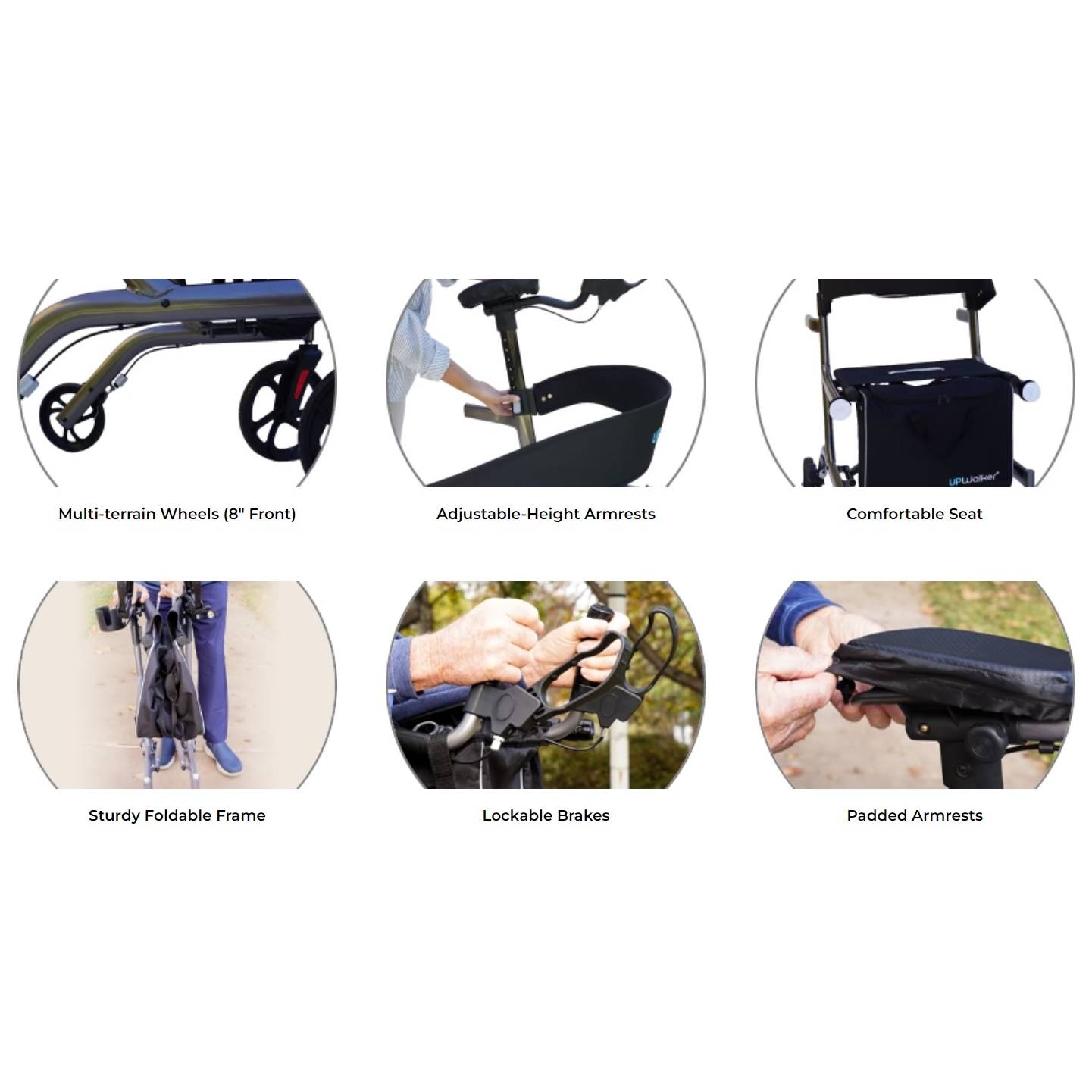 UPWalker EZ Lite Backsaver Rollator