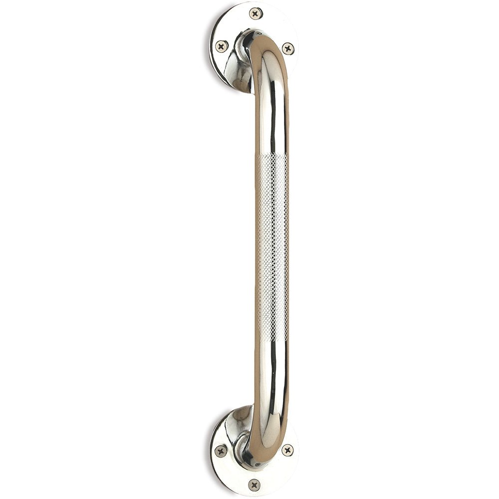 12" Wall Grab Bar Chrome With Knurled Handle
