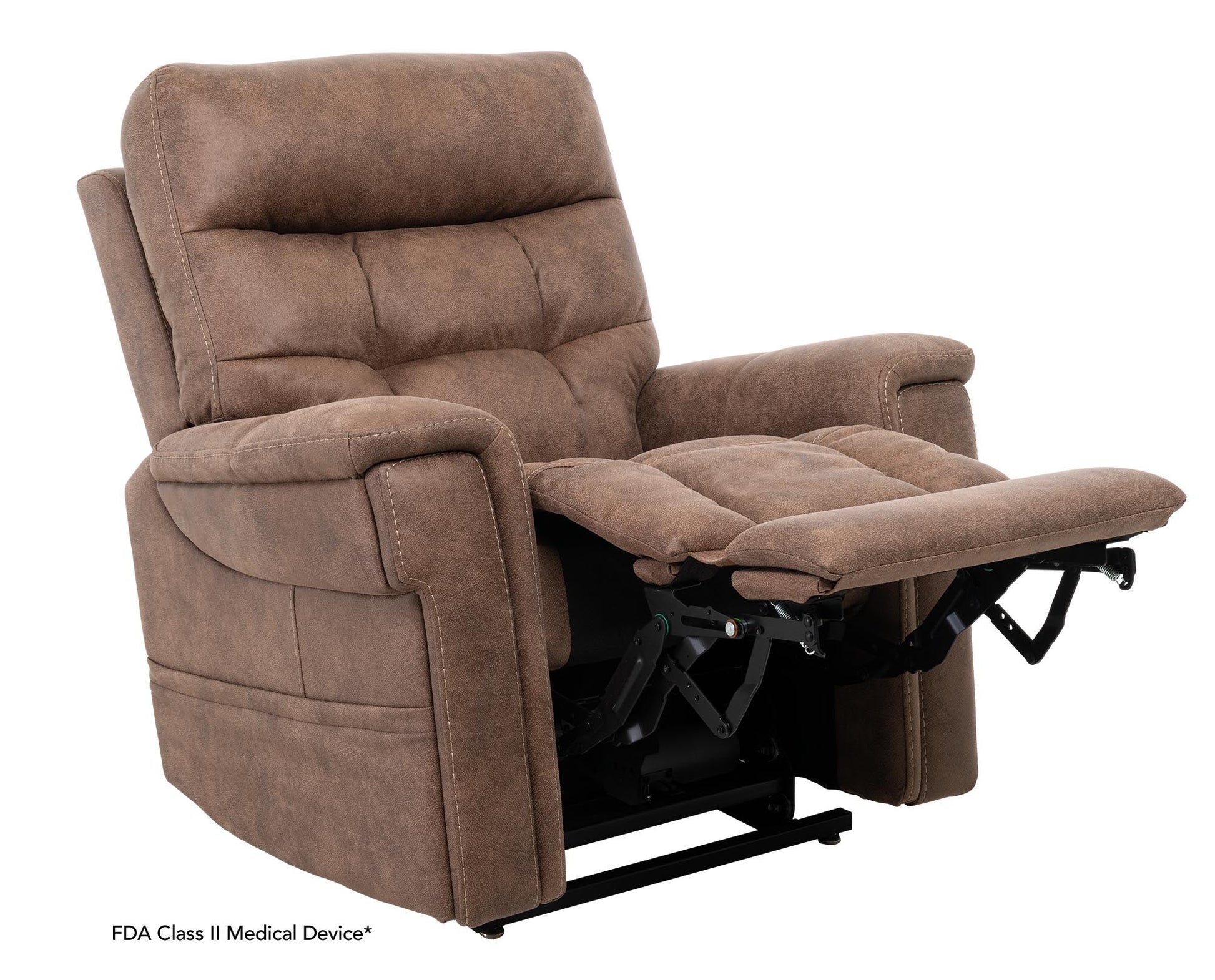 VivaLift! Radiance PLR-3955PW Petite Wide Lift Chair (FDA Class II Medical Device)Canyon Silt