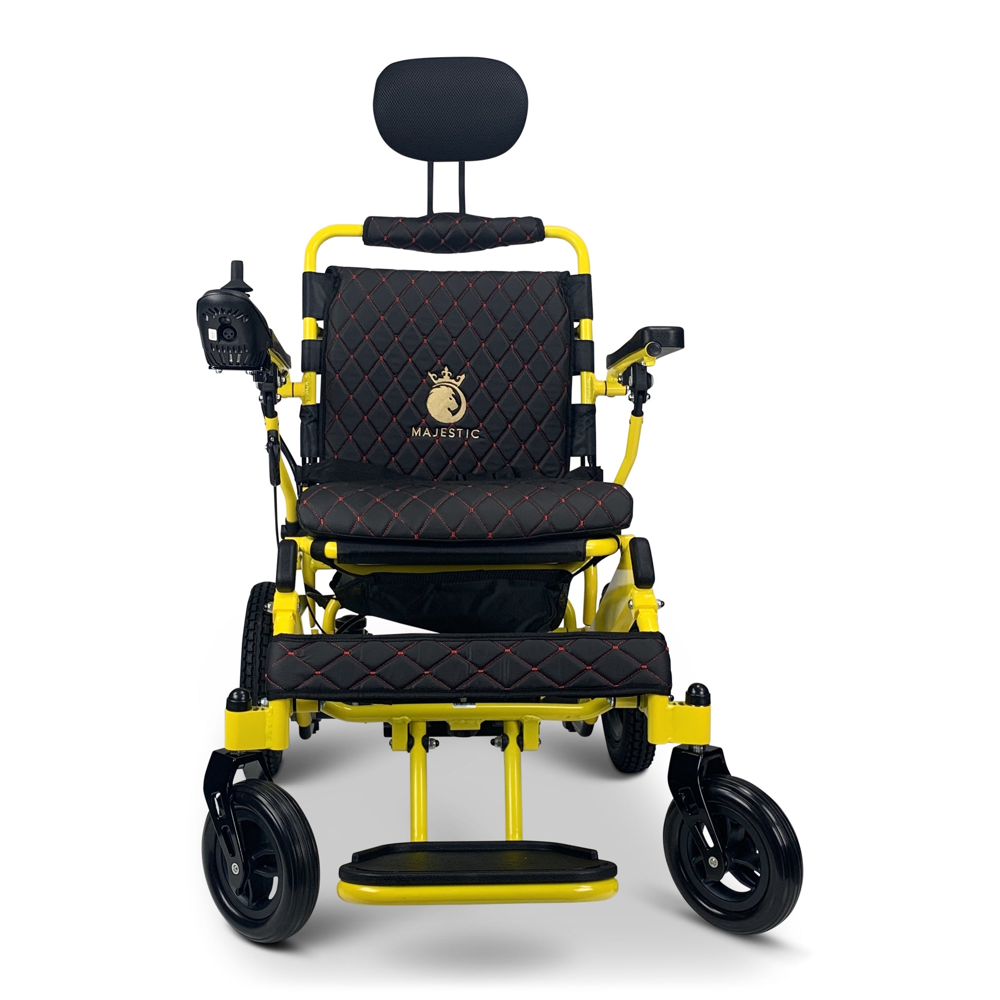 Majestic IQ-8000 20AH li-ion Battery Remote Controlled Lightweight Electric WheelchairYellowBlack17.5"