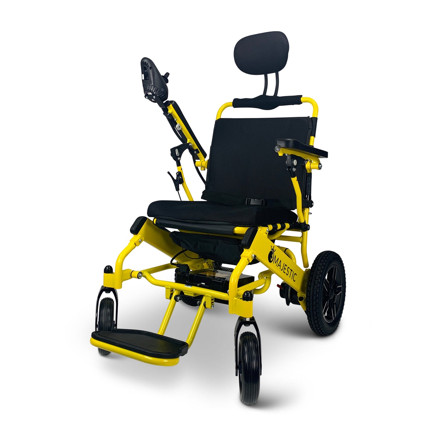 Majestic IQ-8000 12AH li-ion Battery Remote Controlled Lightweight Electric WheelchairYellowStandard17.5"