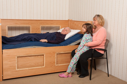 Slumber Series Twin Size Bed with Fixed Height and Manual Adjustable Head and FootHigh Side