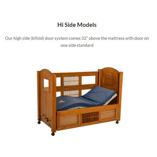 Dream Series Full Size Bed with Fixed Height Bunkie BoardHigh Side