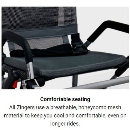 Zinger Folding Power Chair Two-Handed ControlBlack