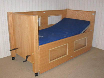 Slumber Series Twin Size Bed with Fixed Height and Manual Adjustable Head and FootHigh Side