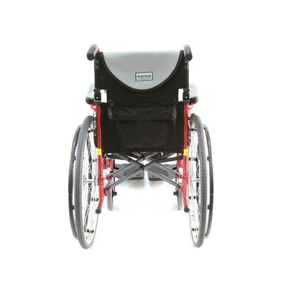 S-Ergo 105 18" seat Ergonomic Wheelchair with Fixed Footrest in Silver
