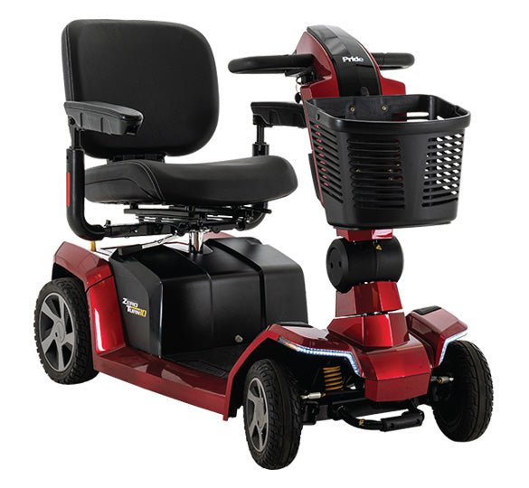 Jazzy Zero Turn 10 Four Wheel Scooter (FDA Class II Medical Device)Candy Apple Red