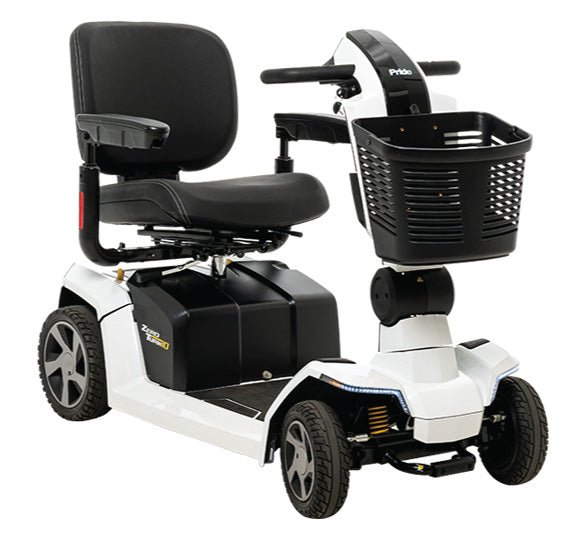 Jazzy Zero Turn 10 Four Wheel Scooter (FDA Class II Medical Device)Pearl White